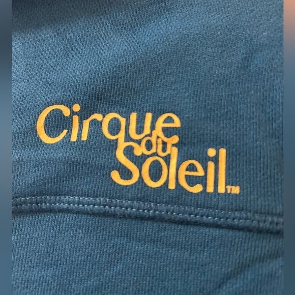 Rare unique Cirque Du Soleil Zip up blue yellow hoodie size xs - Picture 9 of 10